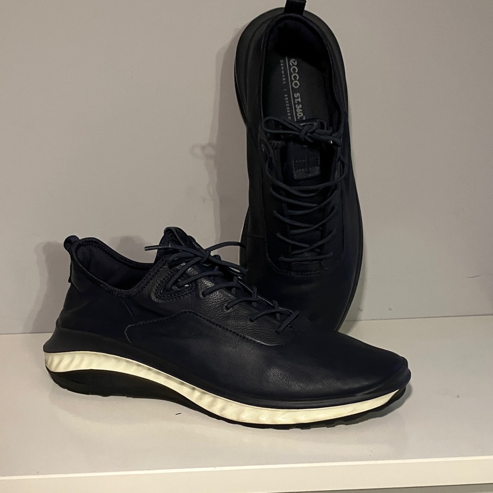 ECCO ST 360 Men's Black Deep Navy Sneakers EU 44 US 10-10.5